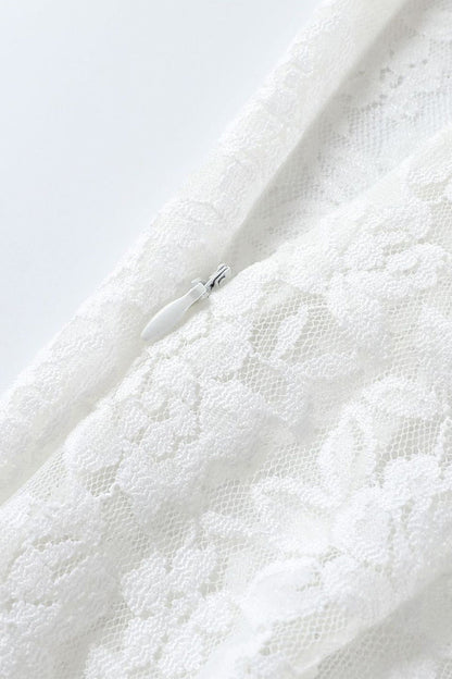 Vestidos largos sexis de encaje con espalda descubierta y cola de pez con hombros descubiertos