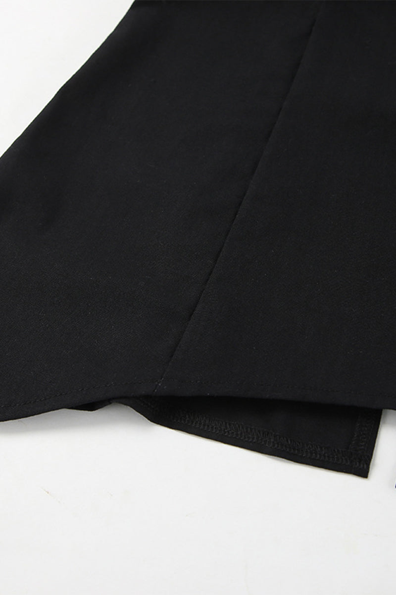 Conjunto informal de dos piezas con cremallera, sin tirantes y sin mangas