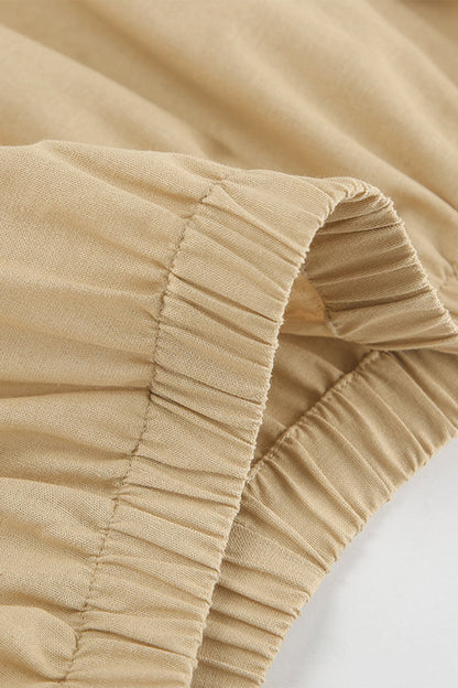 Conjunto informal de dos piezas con cremallera, sin tirantes y sin mangas