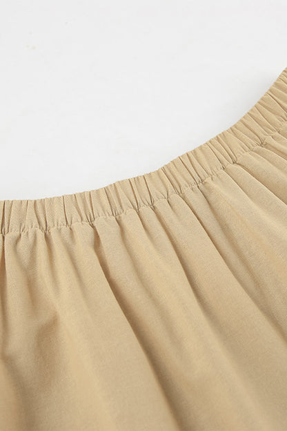 Conjunto informal de dos piezas con cremallera, sin tirantes y sin mangas