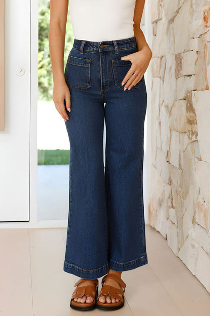 Vaqueros holgados informales con bolsillos para uso diario