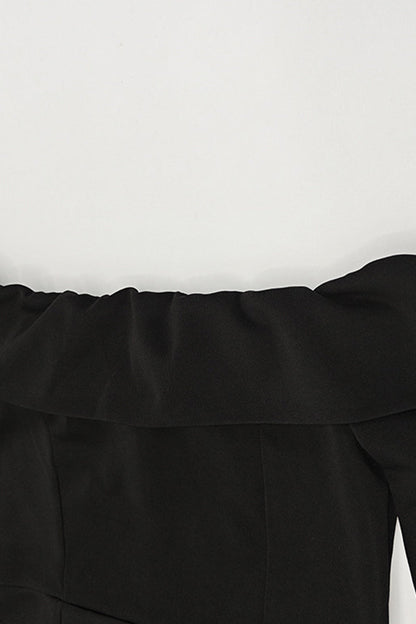 Vestidos sexis de patchwork con hombros descubiertos y corte A (3 colores)