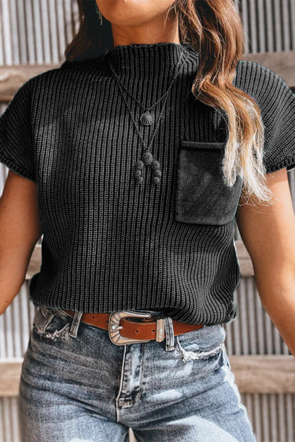 Suéteres casuales de cuello alto con bolsillos (9 colores)