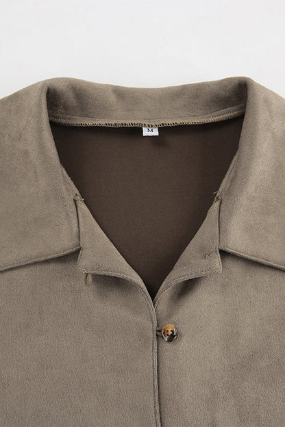 Blusas casuales con botones y cuello vuelto