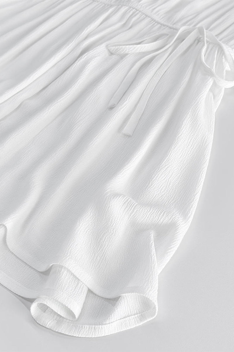 Vestidos sexis de manga larga con hombros descubiertos, fruncidos y encaje