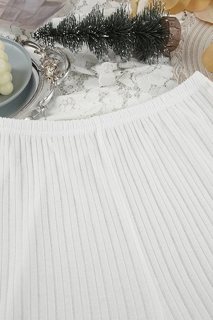 Conjunto informal de dos piezas sin mangas con cuello en U y diseño de baches