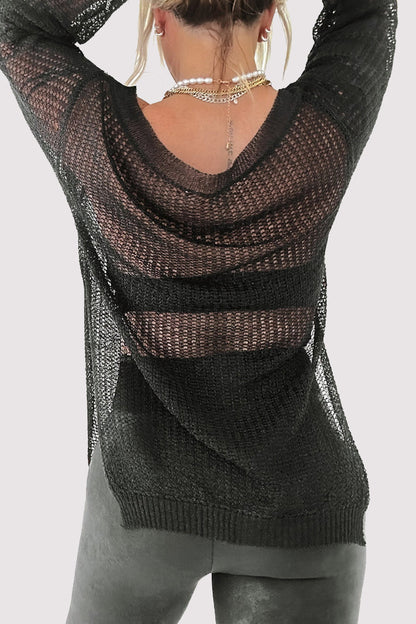 Tops sexys de color sólido con hombros descubiertos y calados