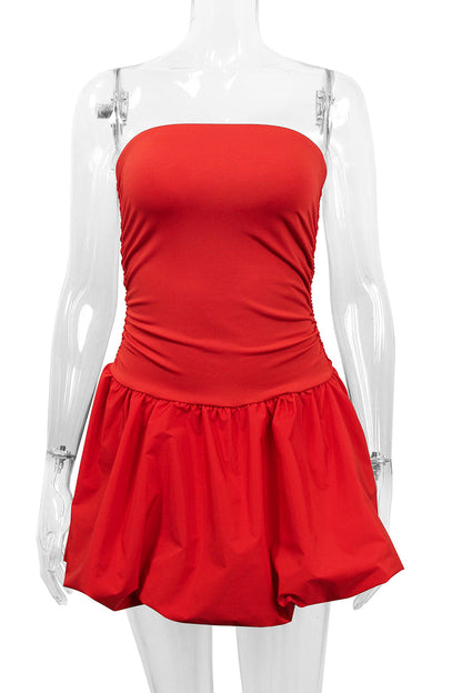 Sexy Ruffle Flounce U Neck Sling Dresses