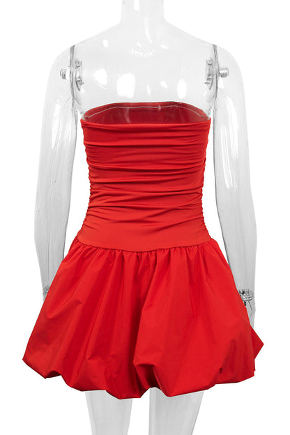 Sexy Ruffle Flounce U Neck Sling Dresses