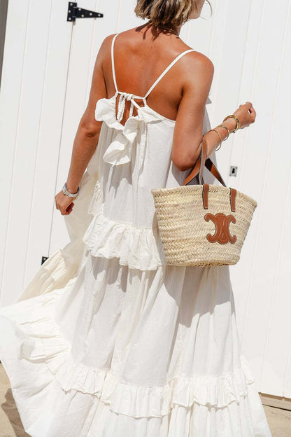 Vestidos sexys con volantes y escote en U (5 colores)