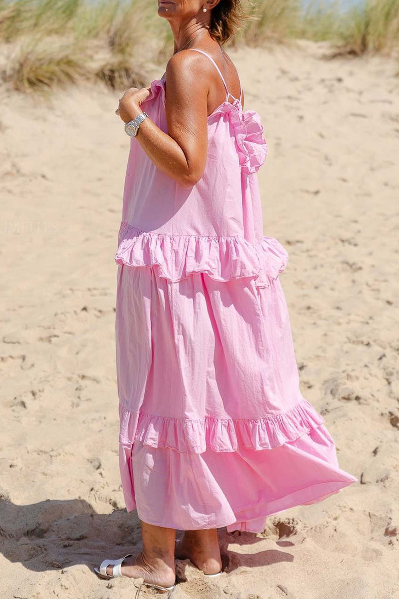 Vestidos sexys con volantes y escote en U (5 colores)