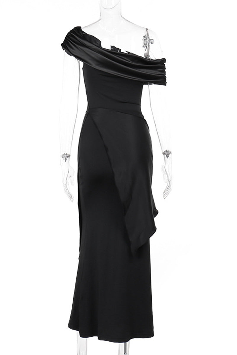 Vestidos largos sexys con hombros descubiertos y espalda descubierta