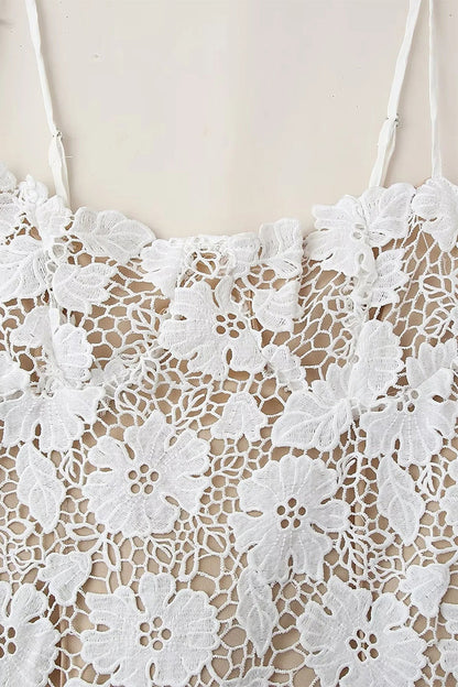 Vestidos largos con escote en V y diseño de tirantes de encaje sexy