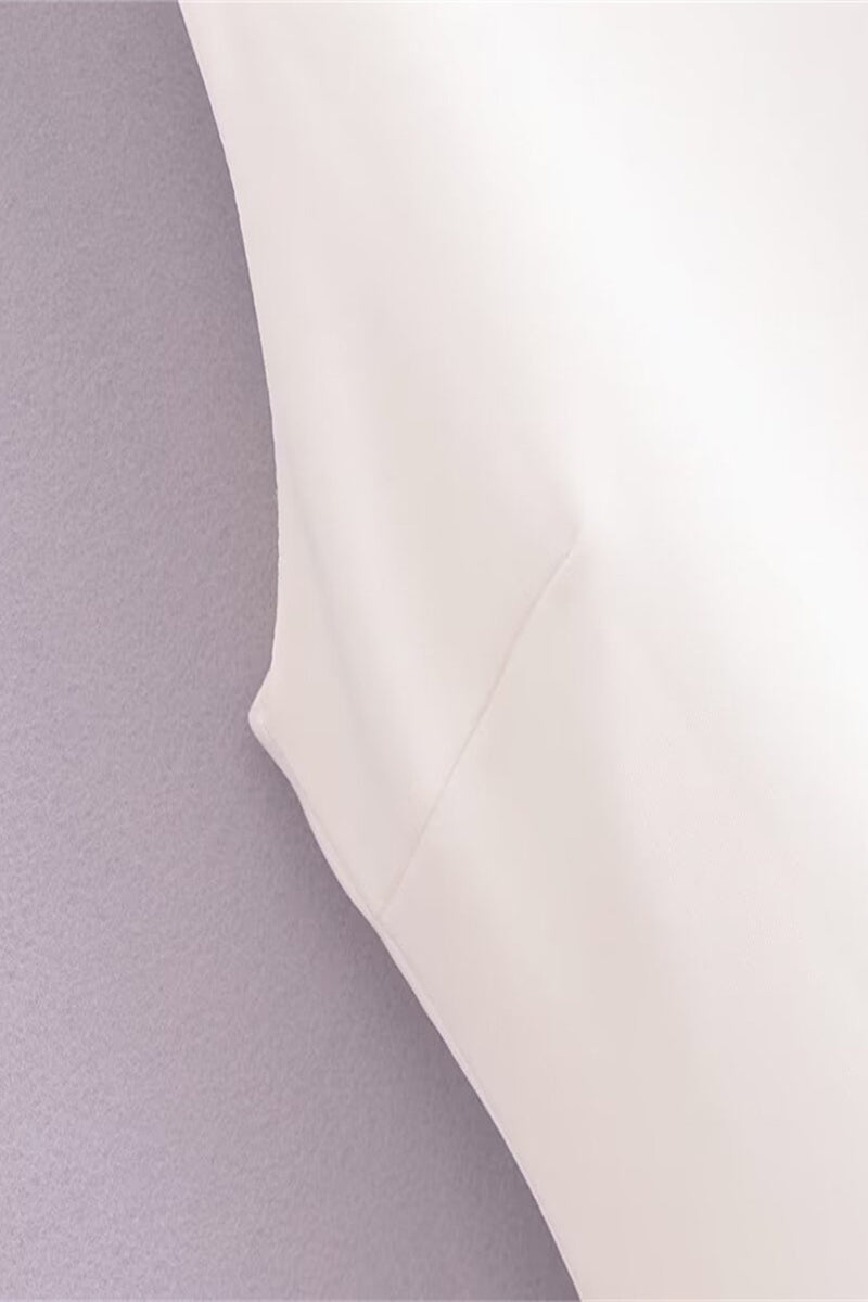 Vestidos sexys sin mangas con cuello redondo fruncido