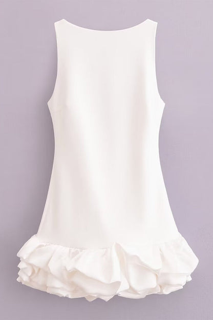 Sexy Ruched O Neck Sleeveless Dresses