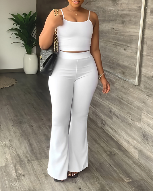 Casual Flared Pants Suit