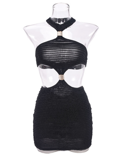 Backless Halter Neck Dress