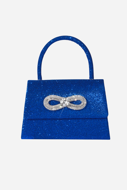 Metallic Shine Diamante Handle Bag