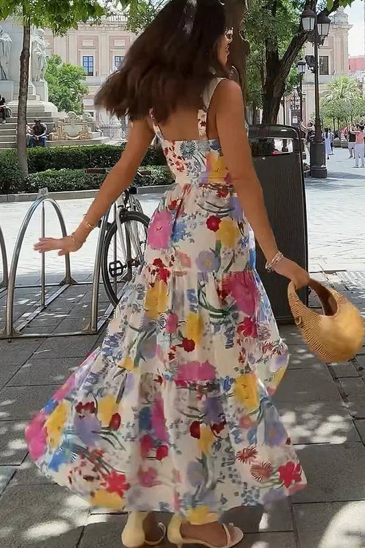 Vestido casual de verano con estampado floral