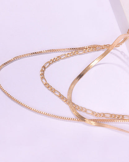 Geometric Multi-Layered Punk Necklace