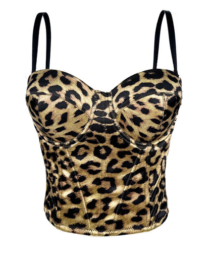 Leopard Print Fishbone Short Sling