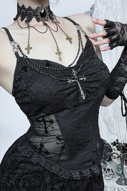 Sexy Gothic Detachable Strap Corset