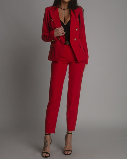 Double-Breasted Trouser Suit