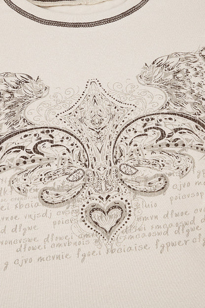 Contrast Stitch Graphic Vintage T-Shirt