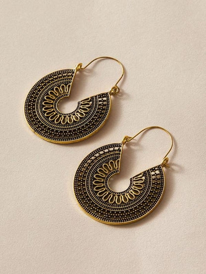 1pair Bohemian Hollow Out Drop Earrings for Women