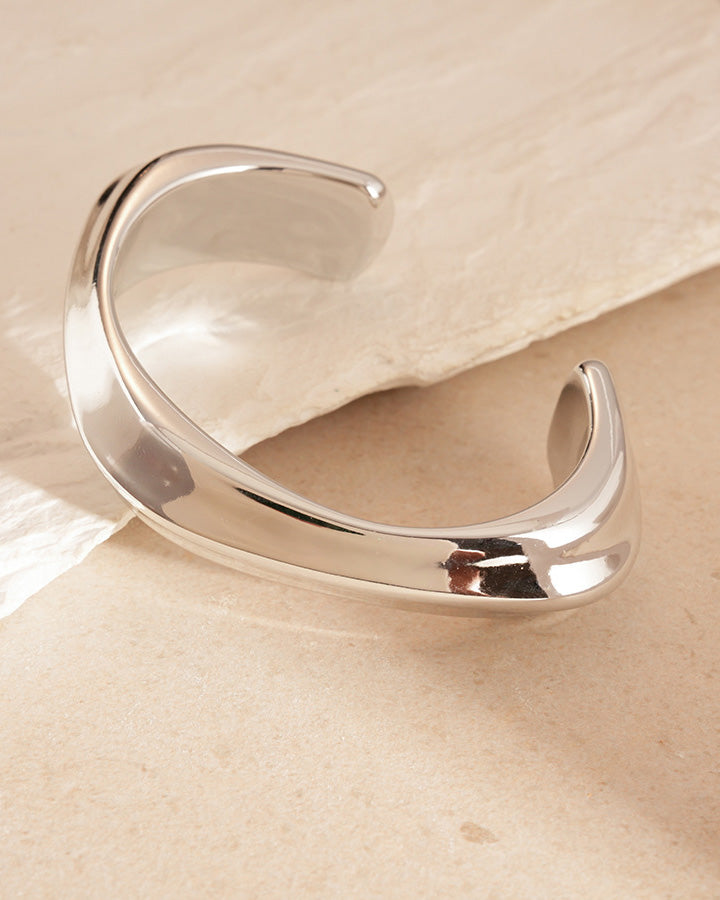 Wide Metal Geometric Bracelet