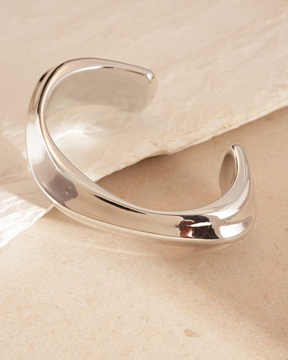 Wide Metal Geometric Bracelet