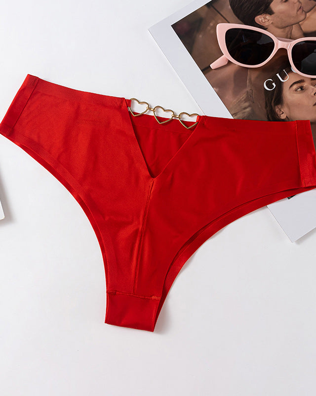 Ice Silk Nude Seamless T-Shaped Briefs