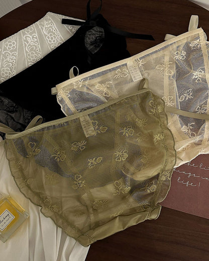 Silk Ribbon Bow Lace Women’s Panties