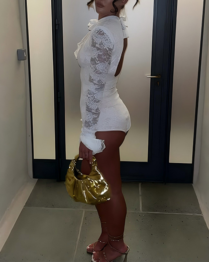 Paneled Lace Bodysuit