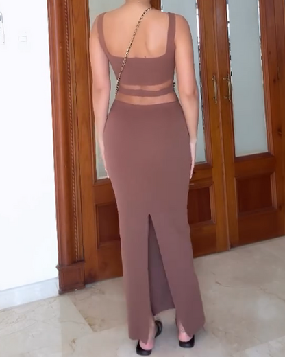 Cut-Out Slim-Fit Slip Dress (Pre-Sale)