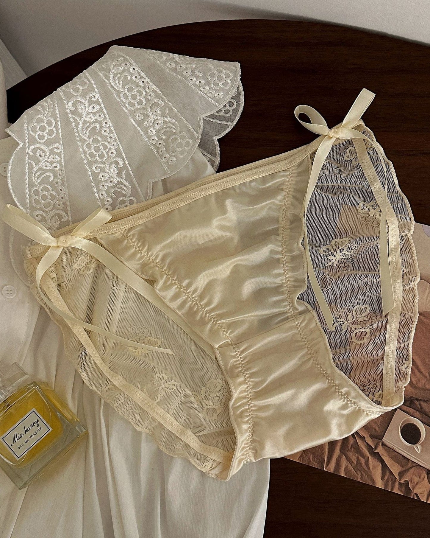 Silk Ribbon Bow Lace Women’s Panties