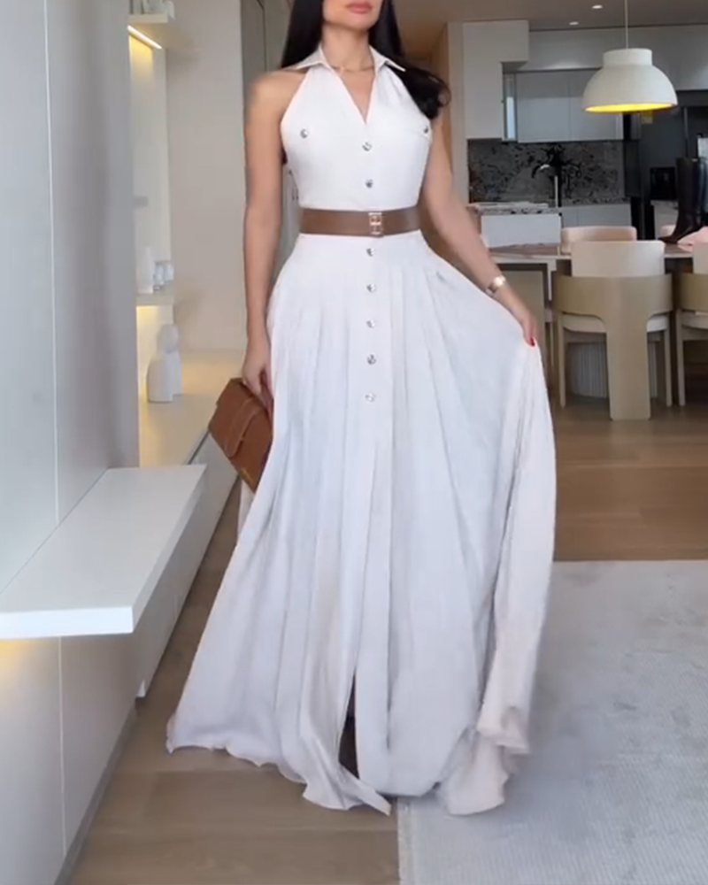 Halter Backless Maxi Dress (Pre-Sale)