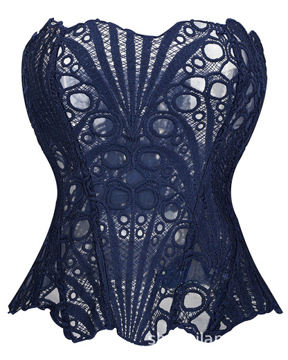 Irregular Lace Mesh Corset