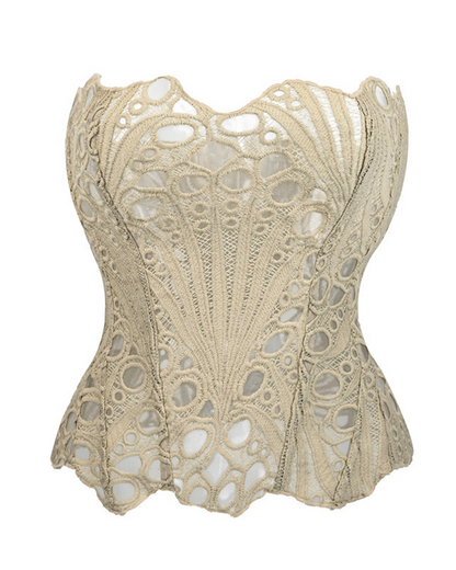 Irregular Lace Mesh Corset
