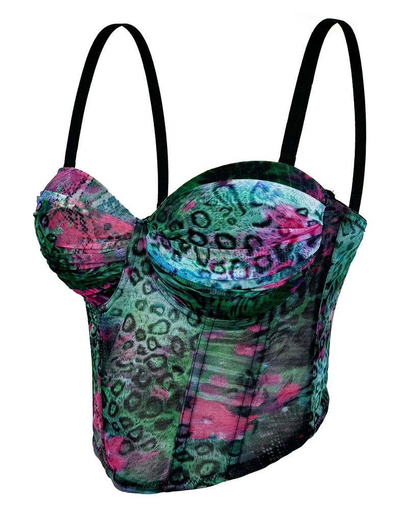 Printed Fishbone Corset