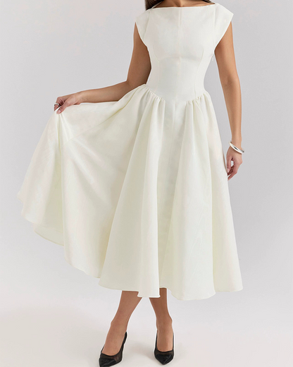 Backless Crew Neck Dress