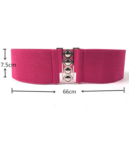 Elastic Round Buckle Belt