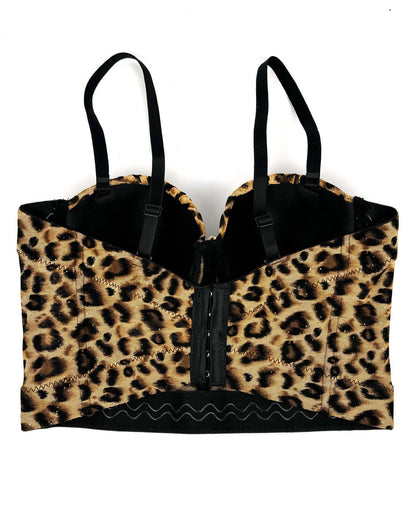 Leopard Print Fishbone Short Sling