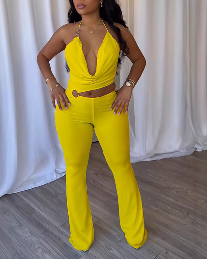 Hollow Suspender Jumpsuit