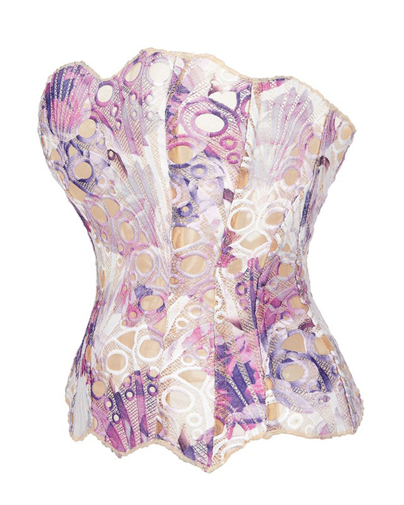 Irregular Lace Mesh Corset