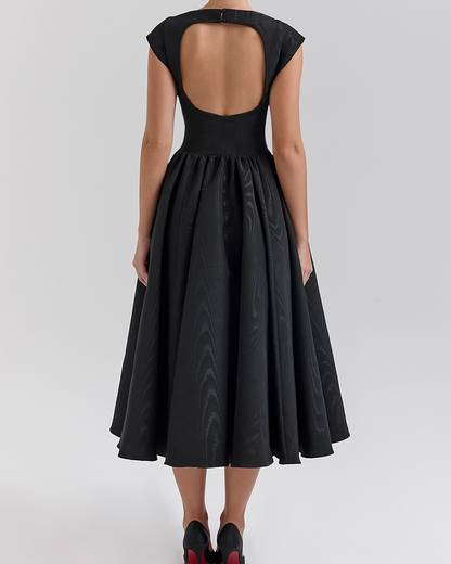 Backless Crew Neck Dress