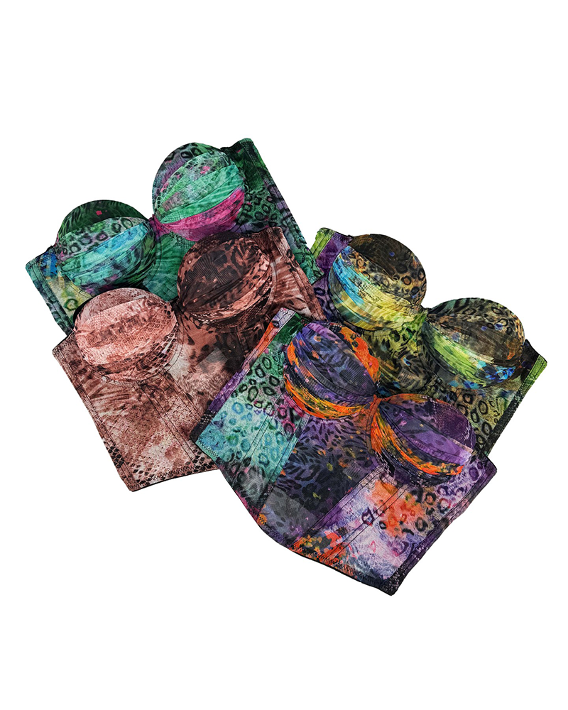 Printed Fishbone Corset