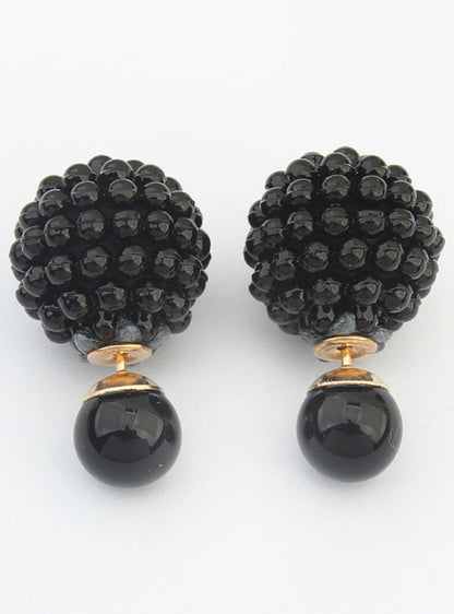 Charm Pearl Statement Stud Earrings