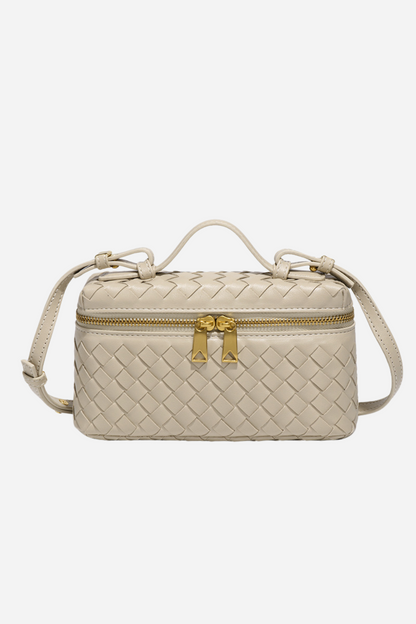 Weaved Leather Crossbody Bag
