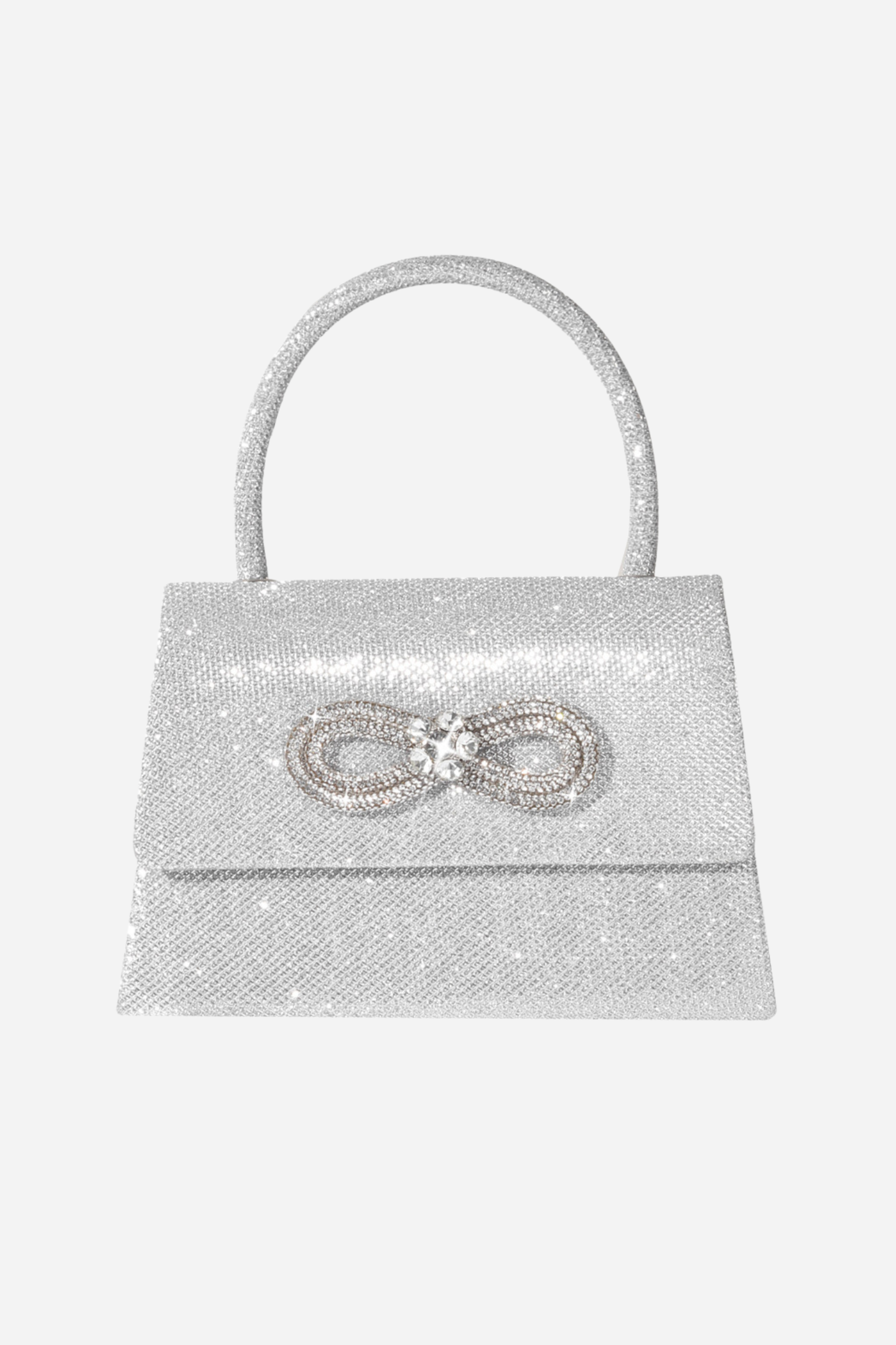 Metallic Shine Diamante Handle Bag
